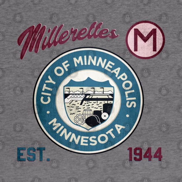 Minneapolis Millerettes • AAGPBL Patch • Minneapolis, Minnesota by The MKE Rhine Maiden